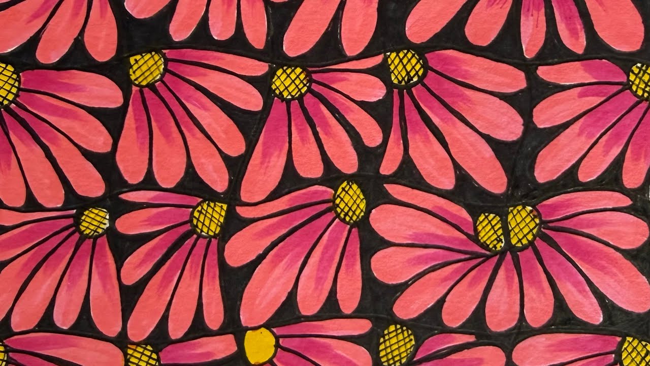 Draw with me easy zentagle art -Easy zenpattern 