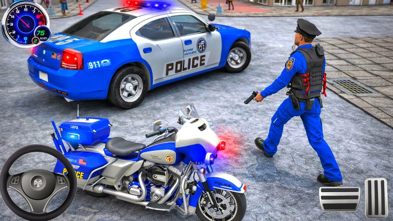 Игра Police Car Chase Simulator 3D - Real Cop Cars Driving Simulator 2025 - Android Gameplay
