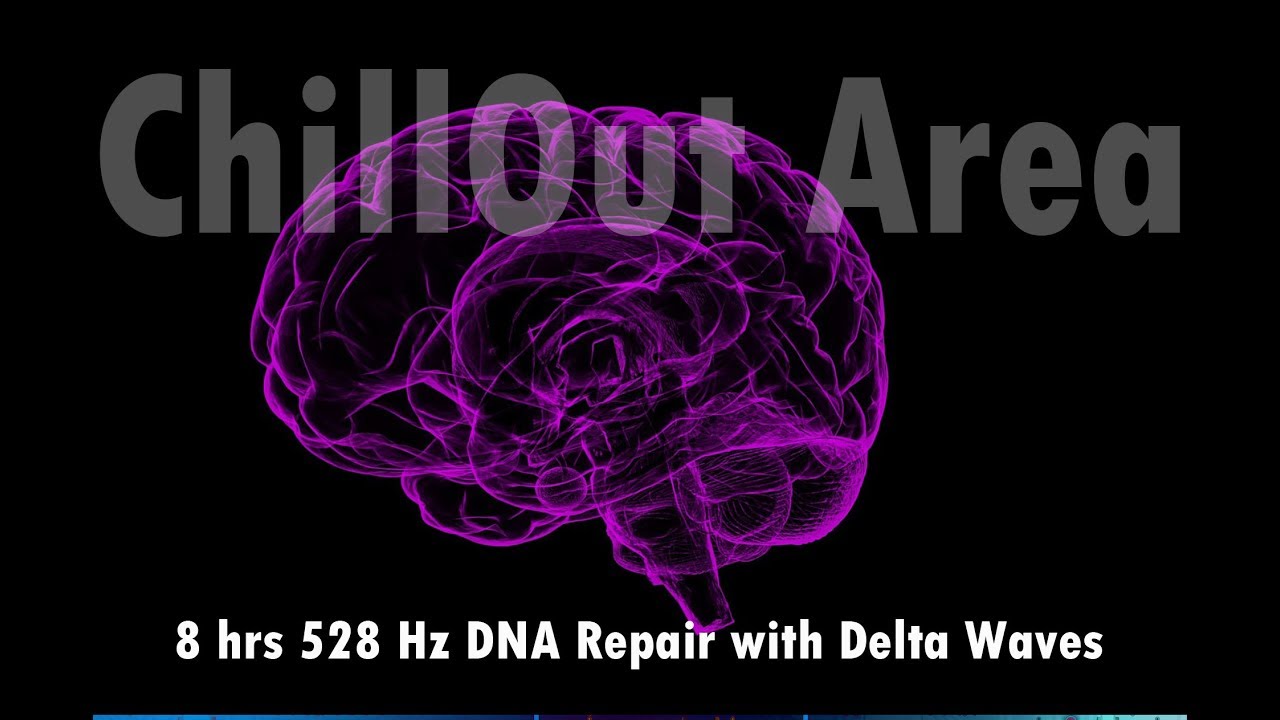 528 Hz DNA Repair with Binaural Beats (Delta Waves), soothing guitar and rain BLACKSCREEN