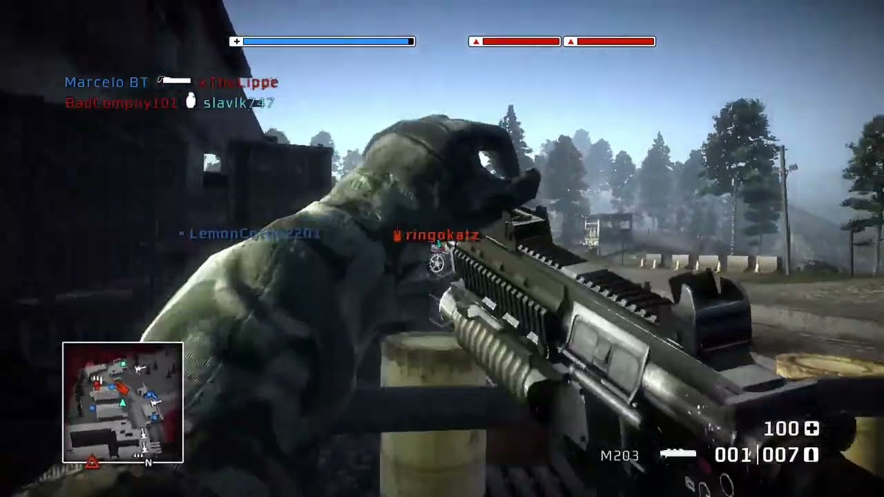 Battlefield Bad Company | Valley Run Gold Rush | Xbox One Online Multiplayer Gameplay