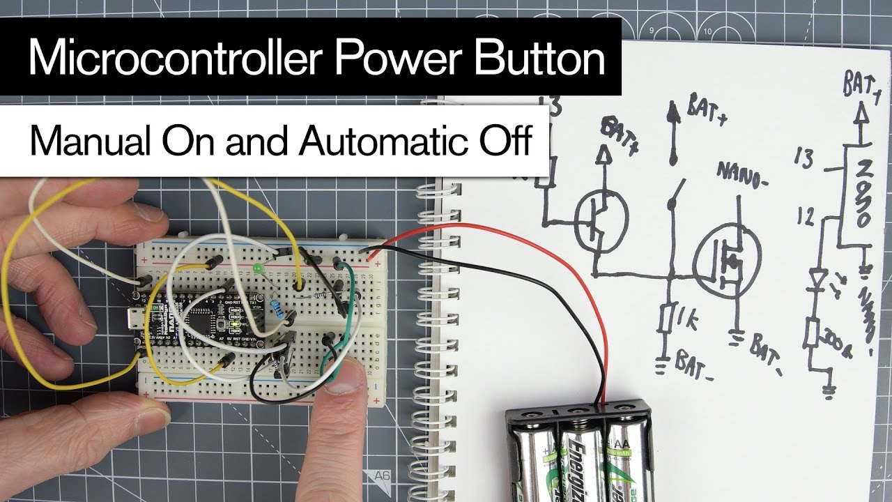 Microcontroller Power Button: Manual On and Automatic Off