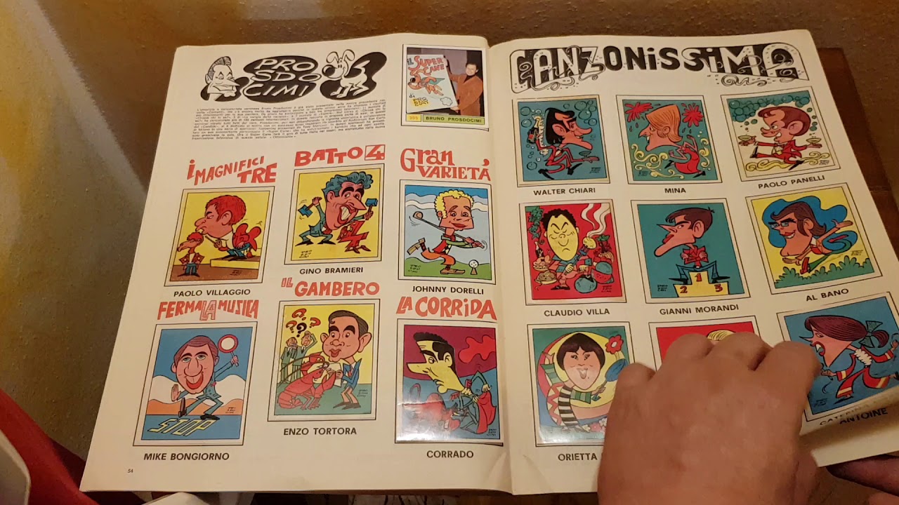 Album figurine cantanti 1969 Panini