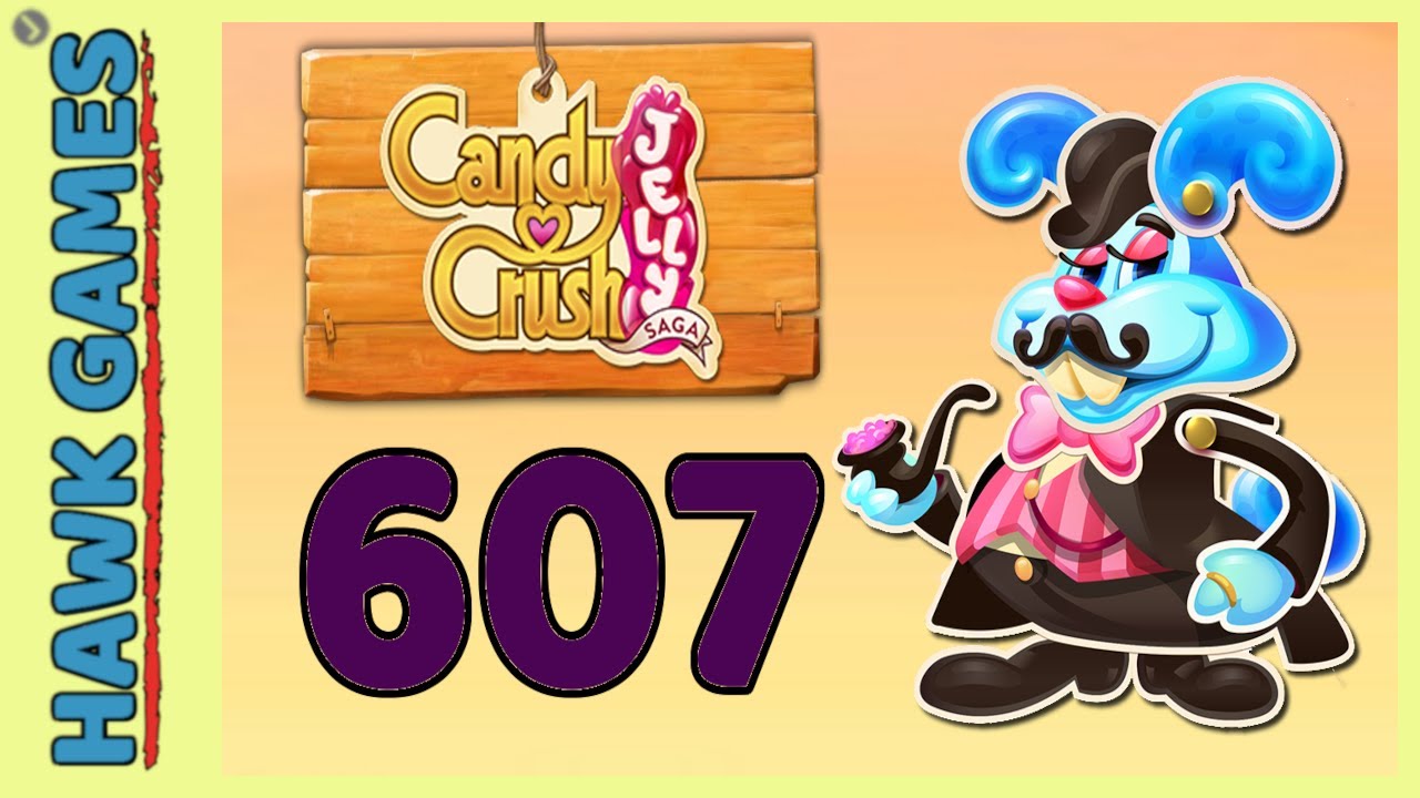 Candy Crush Jelly Saga Level 607 (Monkling Boss mode) - 3 Stars Walkthrough, No Boosters