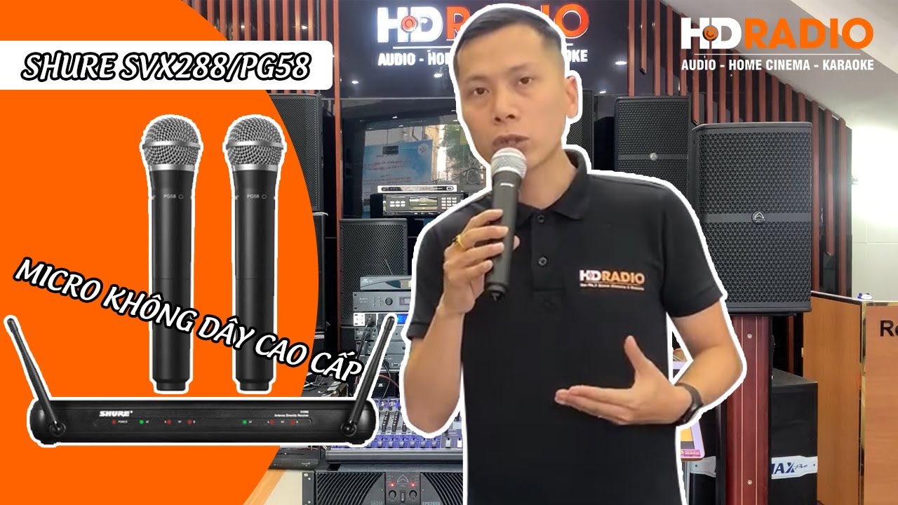 Giới Thiệu & Khám Phá Micro Không Dây Shure SVX288/PG58