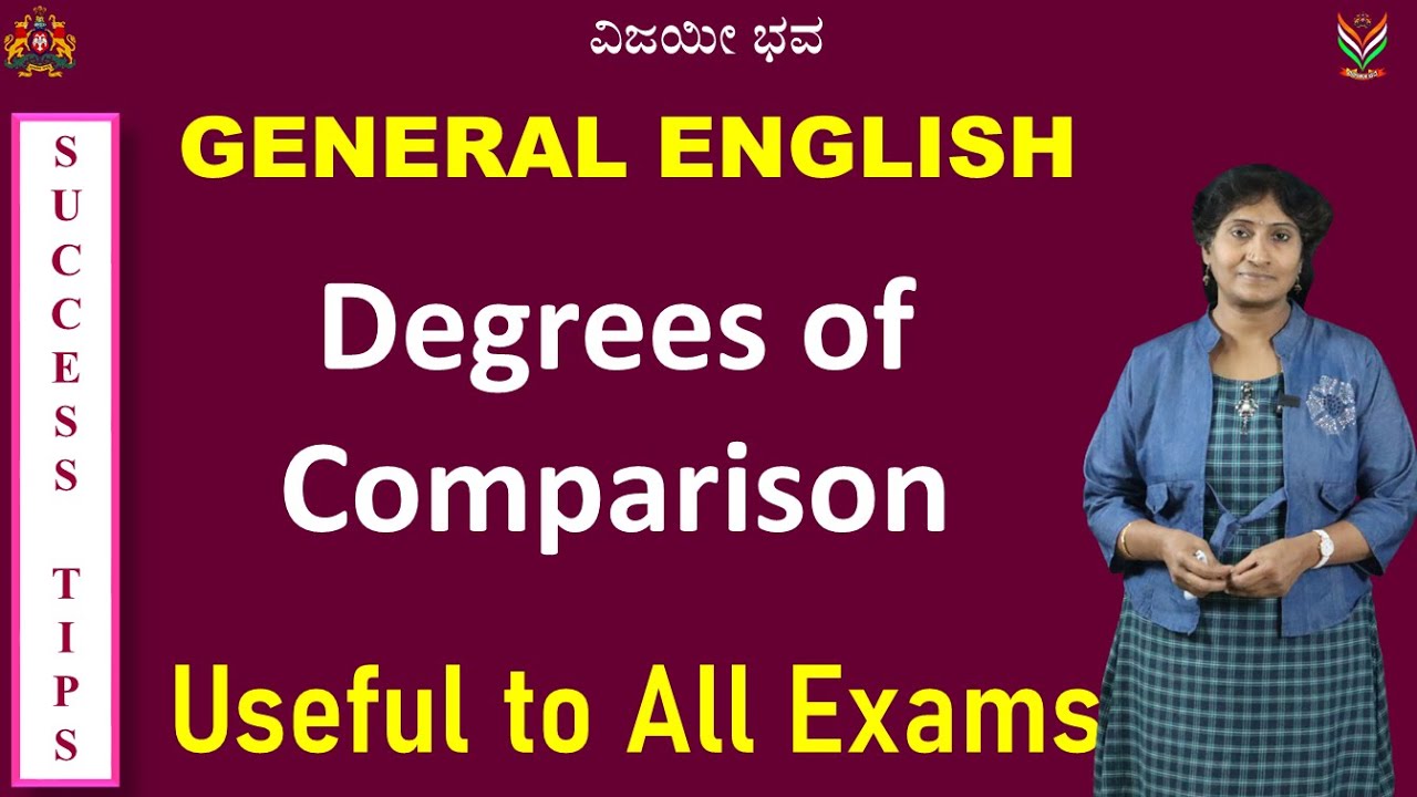 General English | Degrees of Comparison | Useful for SSC and other Exams | Anupama @VijayiBhava