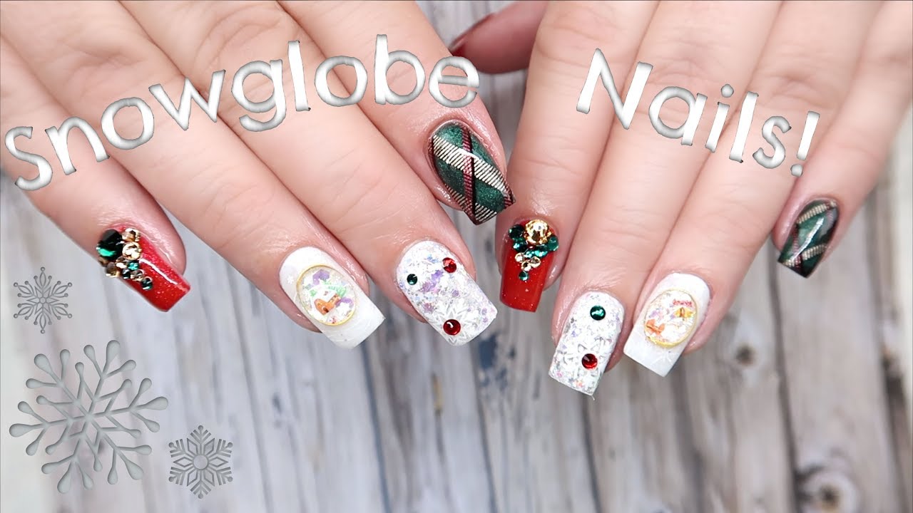 Snow-Globe Nail Art! | Day 3 | (Collab With Sarah's Nail Secrets)