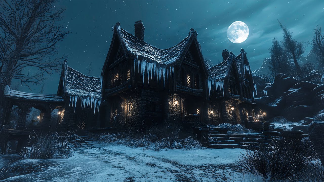 Silent Snow in Medieval Winter Villages | Celtic Music for Relaxation and Deep Rest