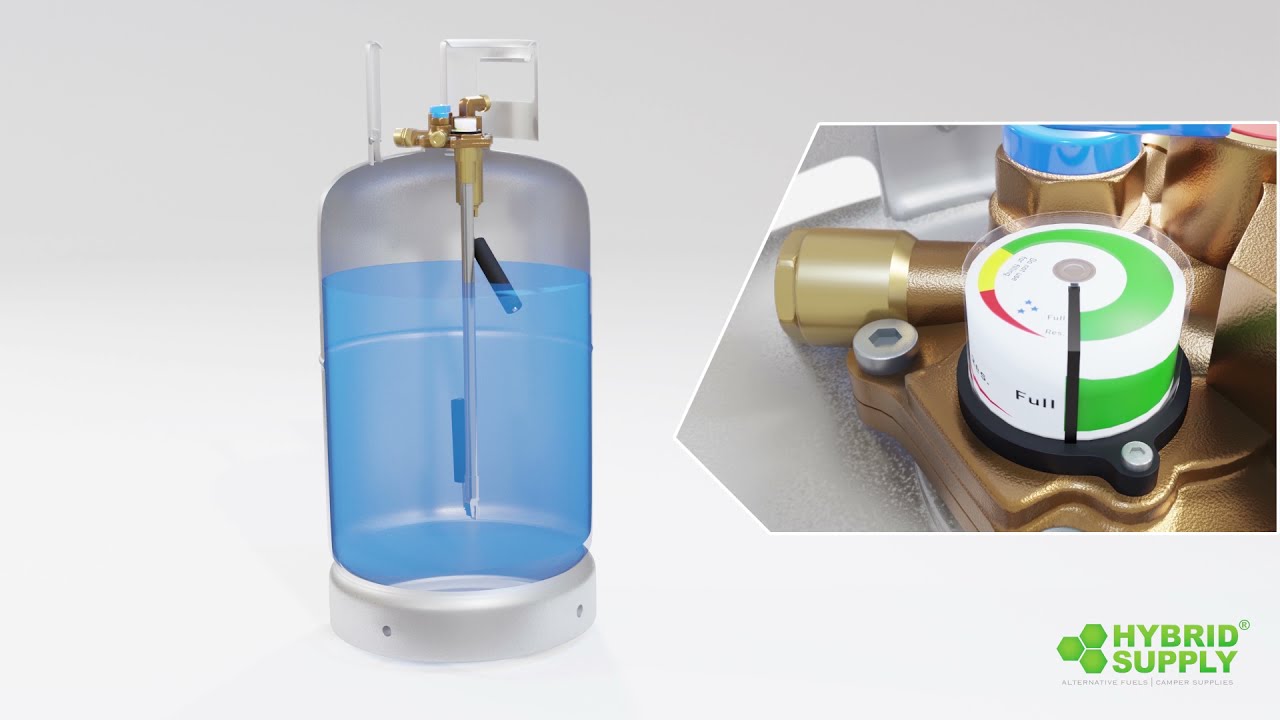 Alugas Travelmate refillable gas bottle - inside view - filling process