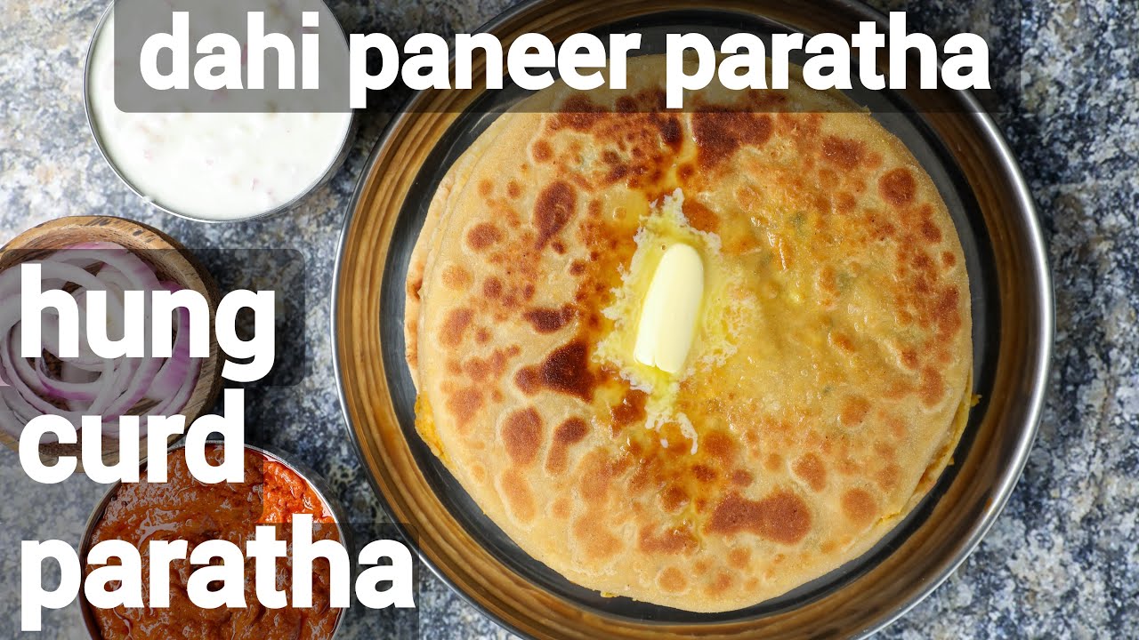 hung curd paratha recipe | creamy & filling dahi paneer paratha | aloo dahi ke paratha