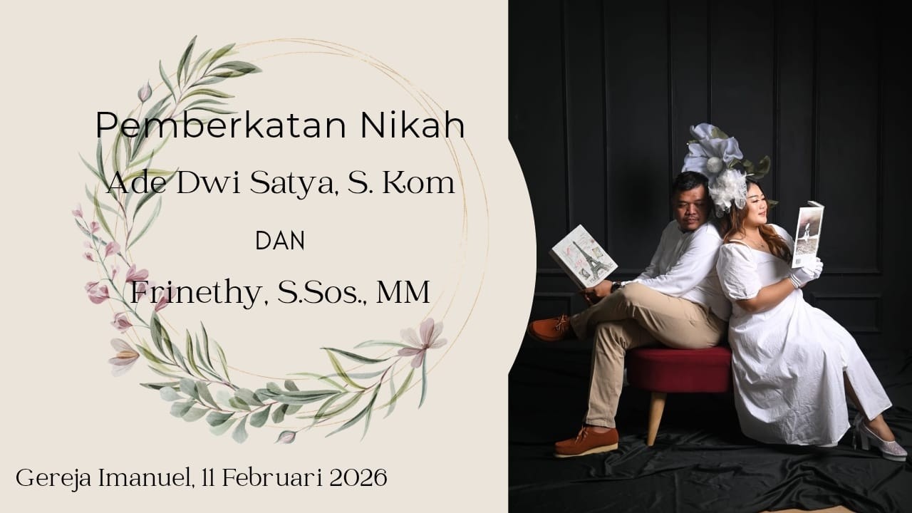Pemberkatan Nikah, Ade Dwi Satya, S.Kom & Frinethy, S.Sos,MM