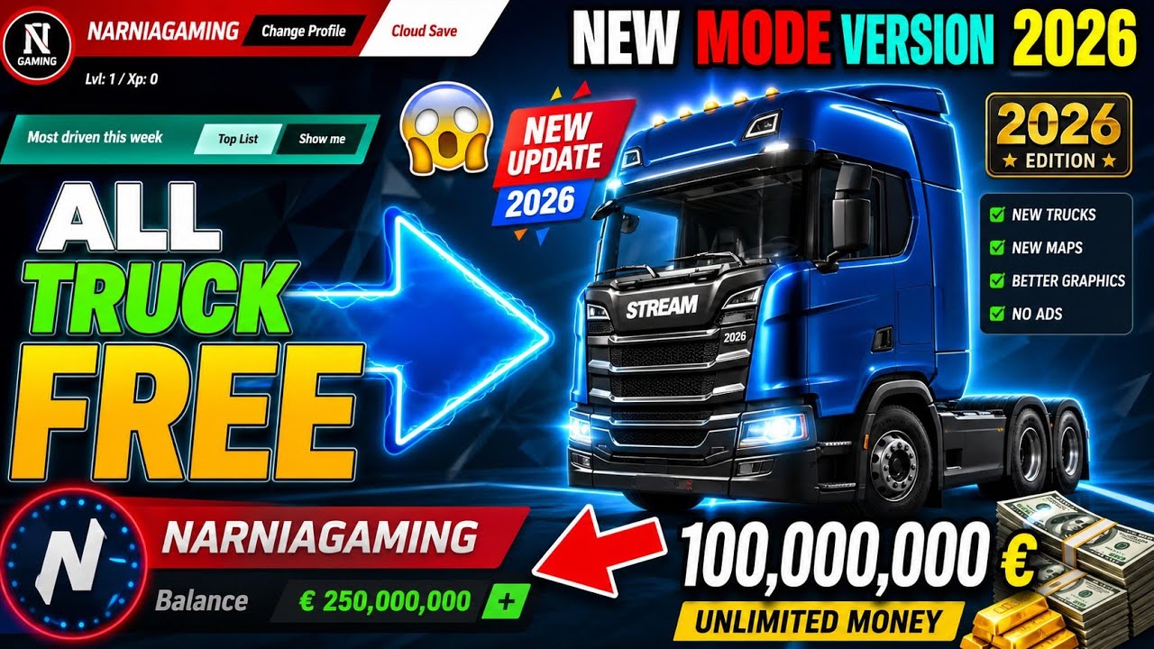 trucker of Europe 3 v0.32.6 mod apk unlimited money unlock all truck and trailers