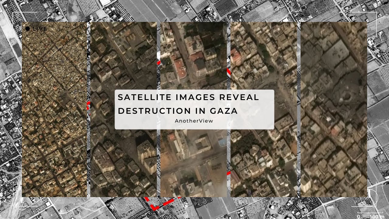 Scars of Conflict: Gaza's Landscape Captured by Satellite Imaging