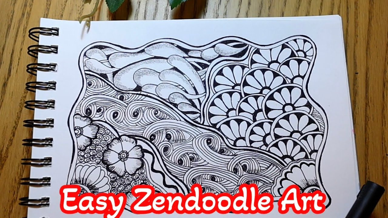 Easy Zentangle patterns for beginners || mindful art #doodleart #drawing #satisfying 