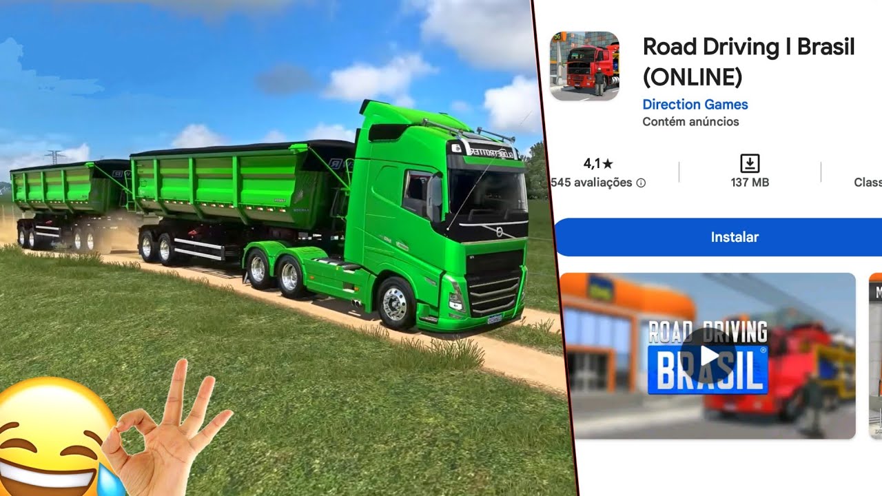 O dia que testei Road Driving Brasil ONLINE - Testando jogos da play store kkkkk