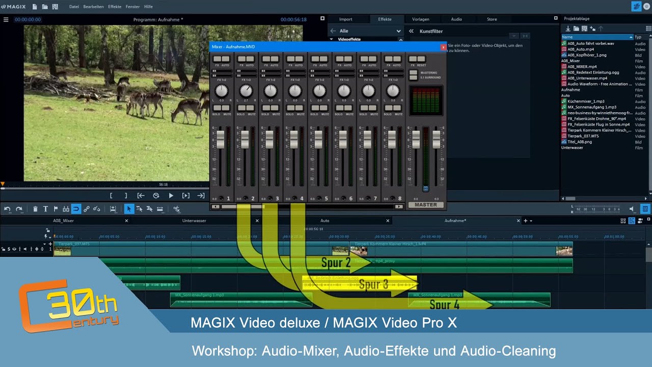 MAGIX - Audiomixer,  Audioeffekte Audiocleaning