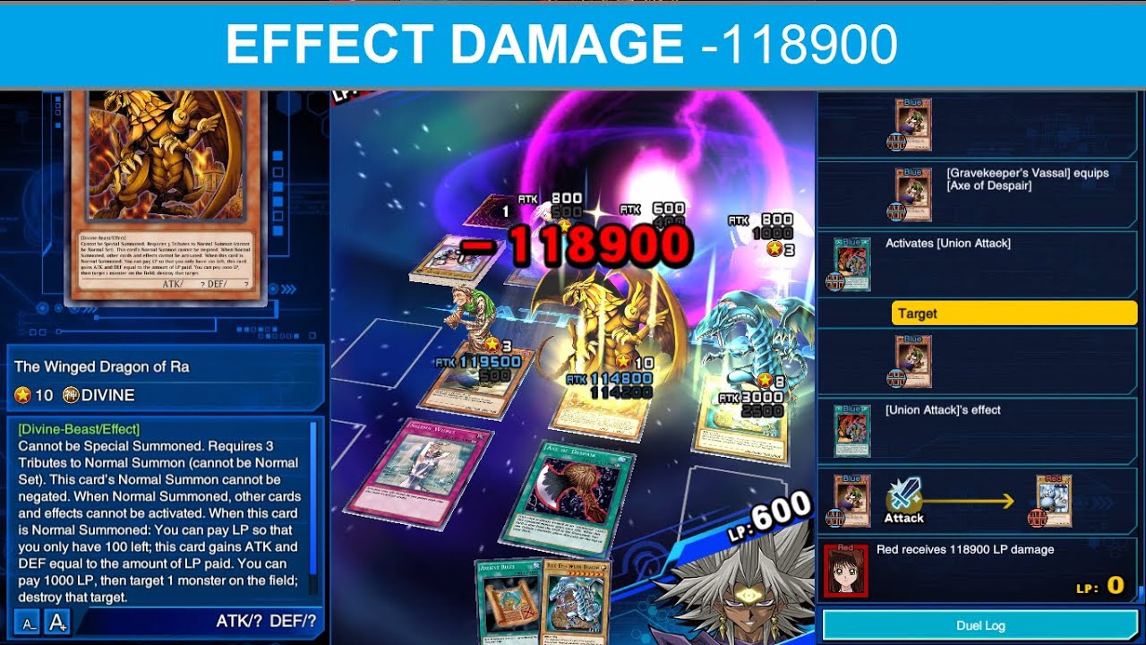 Yugioh Duel Links - How to inflict -118900 effect damage (Mission stage 54)