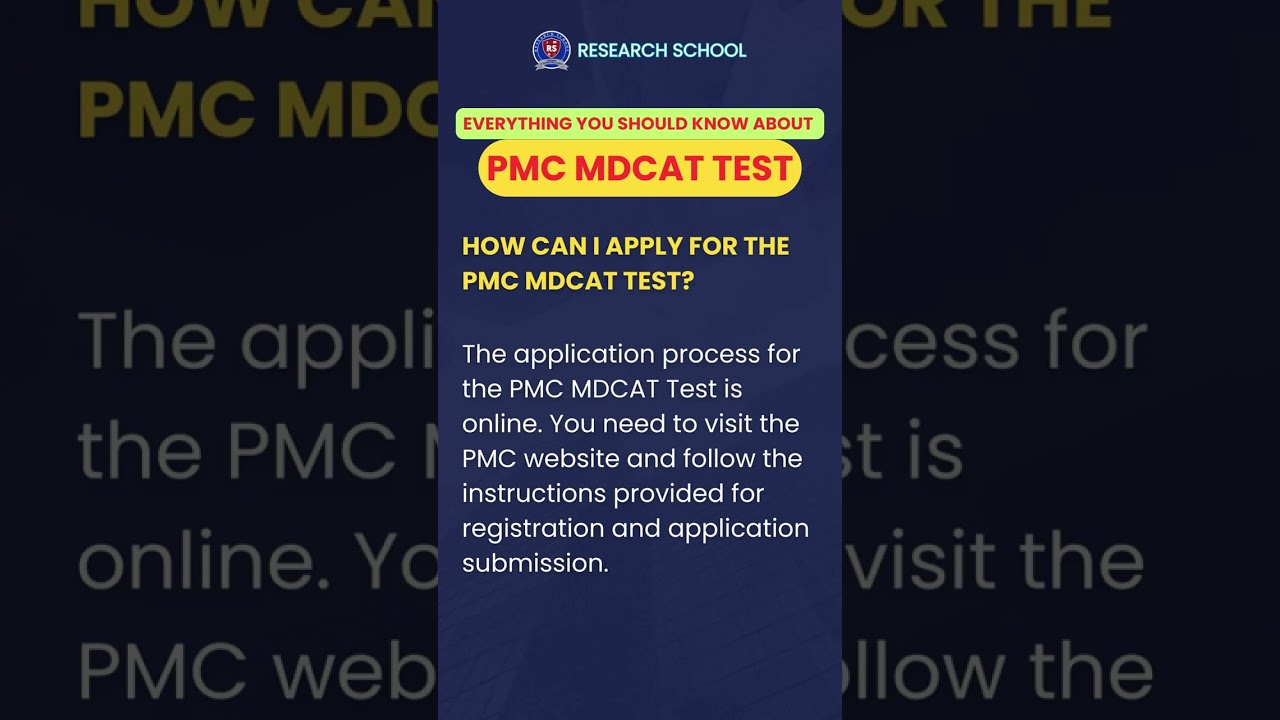 PMC MDCAT Test Application Process: Step-by-Step Guide