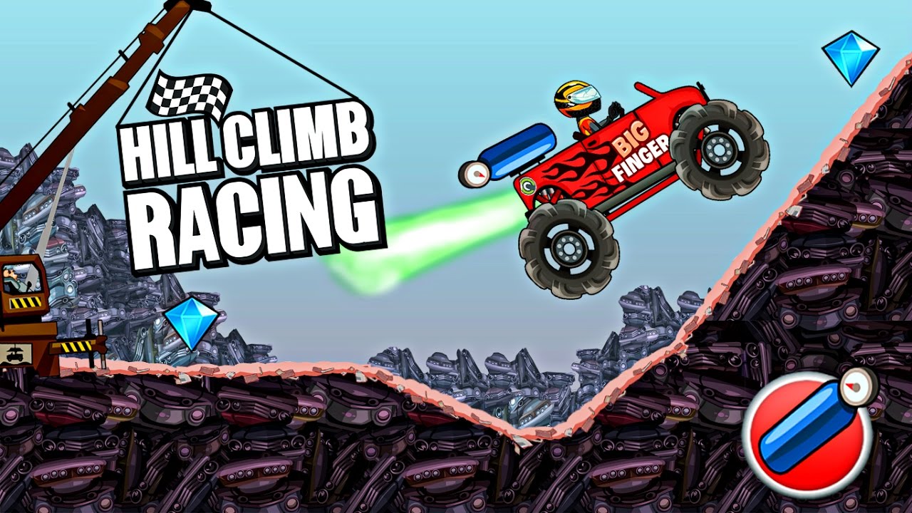 Hill Climb Racing: Big Finger + BOOSTERS Junkyard 5775m GamePlay