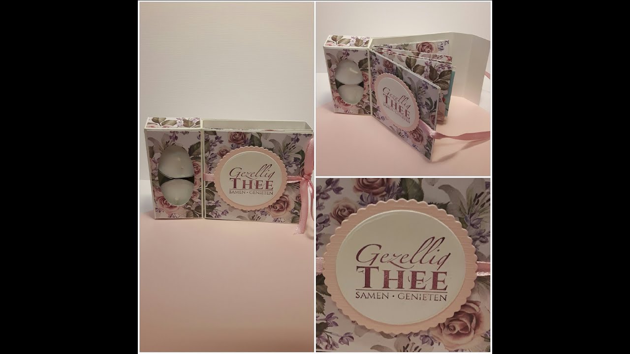 Theedoosje met waxinelichtjes - Tealight box with tea and chocolate