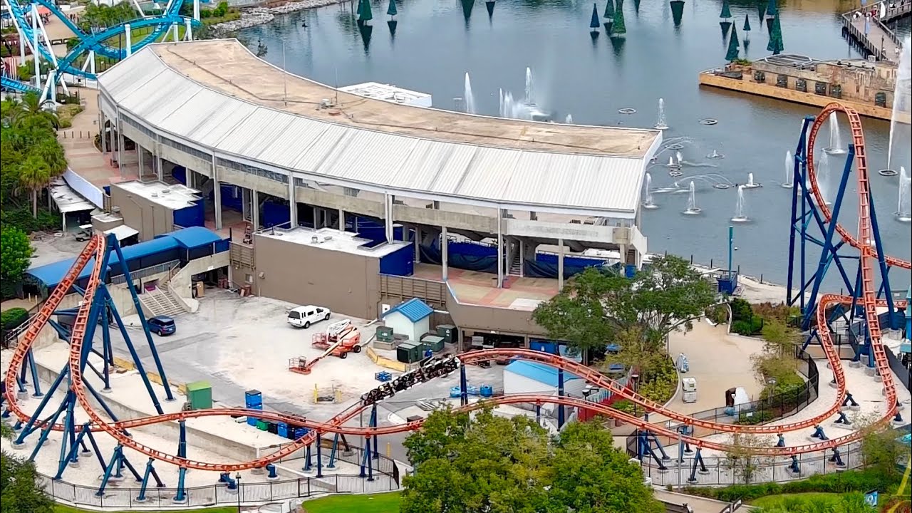 Ice Breaker Drone Footage 4K 60fps SeaWorld Orlando, FL