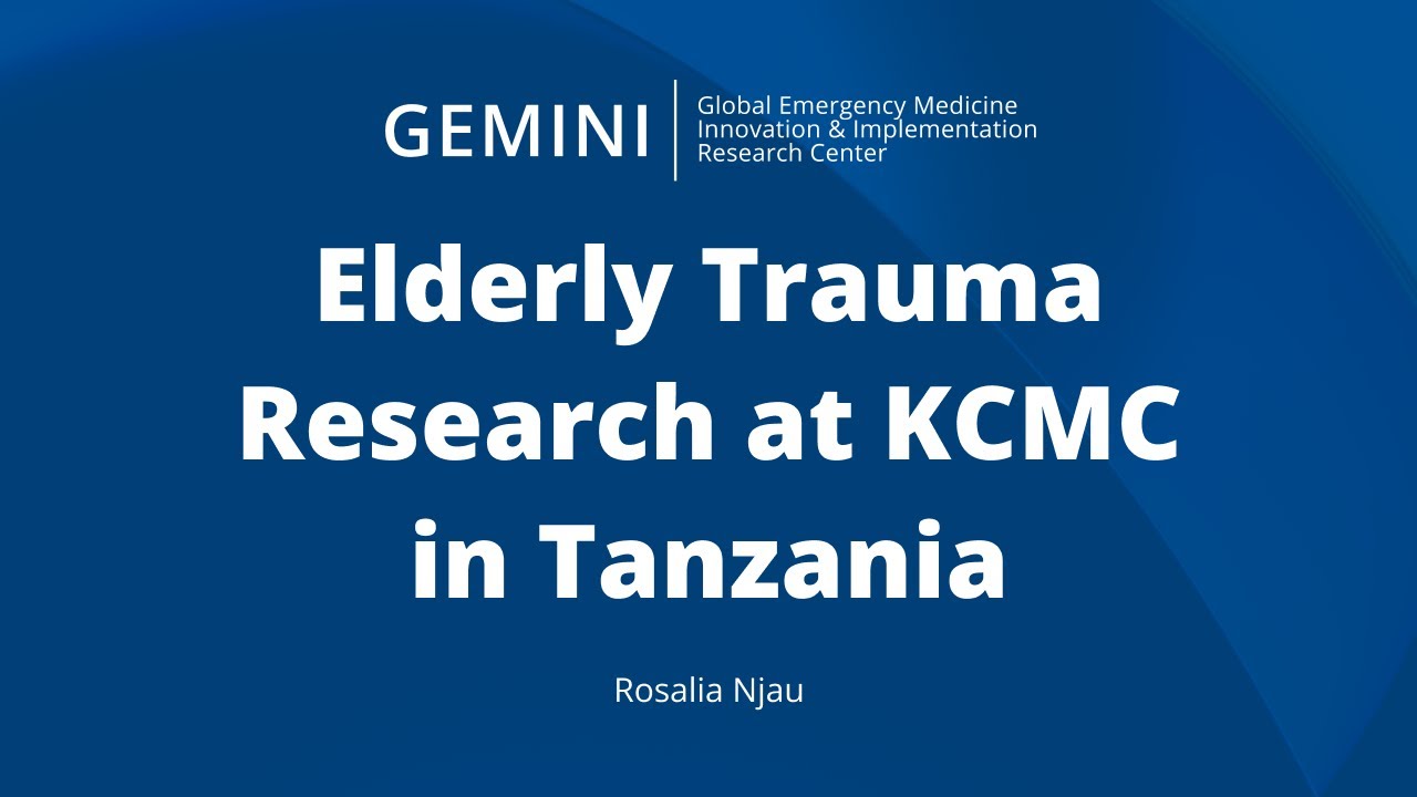 Rosalia Presents on Elderly Trauma Research at KCMC in Tanzania