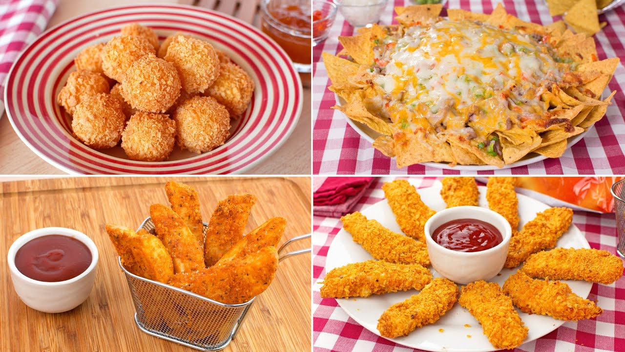 4 SNACKS o Aperitivos con POCOS INGREDIENTES #2 | Recetas F&aacute;ciles y R&aacute;pidas
