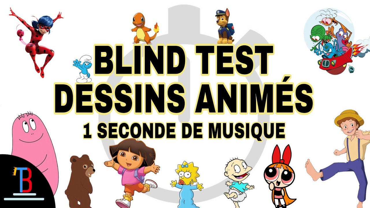 BLIND TEST DESSINS ANIMÉS (1 SECONDE DE MUSIQUE) DE 30 EXTRAITS