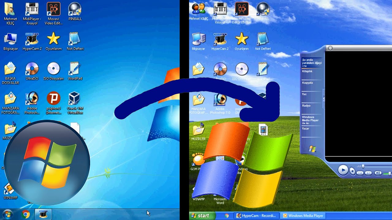 Windows 7'yi Windows XP'ye Benzetmek - 2021