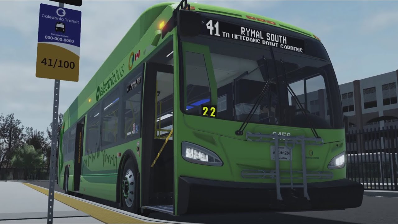 Vamos Bus Simulator - 2024-2025 New Flyer XE40 NG 2456 - Electric Wrap - Route 41 Round Trip