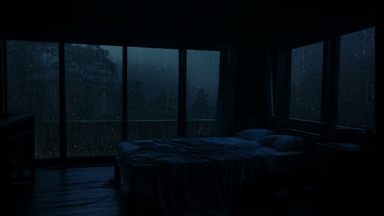 Heavy Rain Outside The Window | Create A Cozy Haven For Relaxation Focus And Uninterrupted Sleep