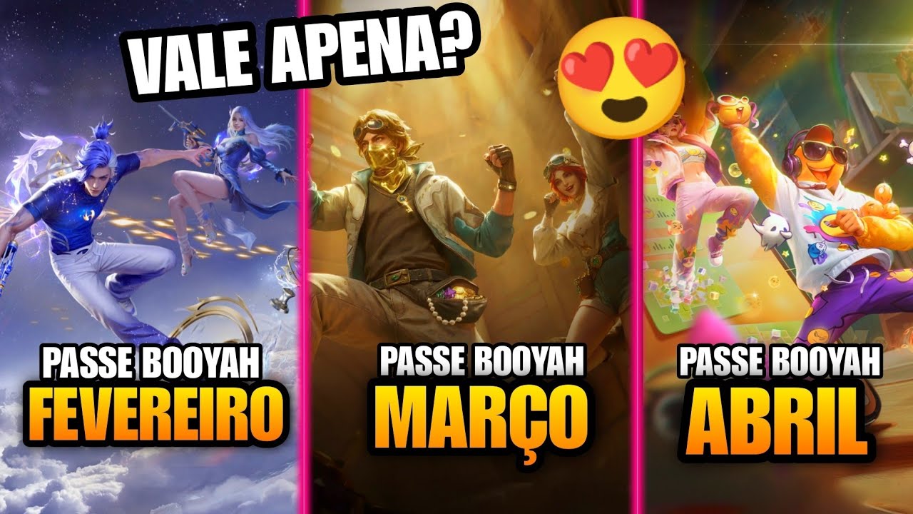 TODOS OS ITENS! PASSE BOOYAH FEV, MARÇO E ABRIL 2026 FREE FIRE LISTA DE DESEJOS!