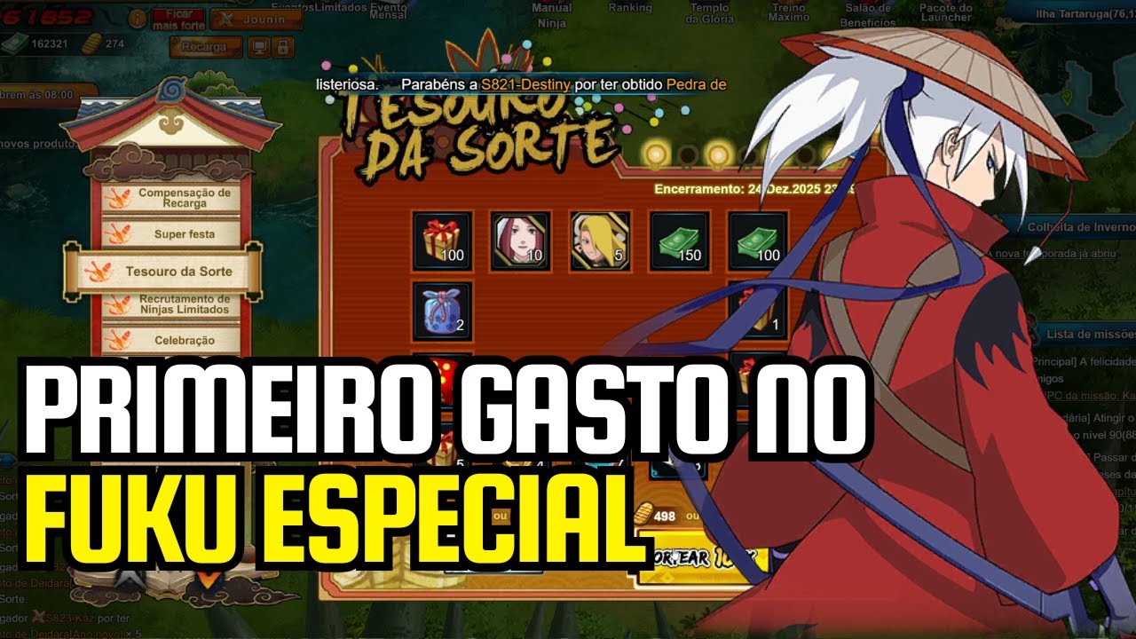 ZERANDO TESOURO DA SORTE | FUKU ESPECIAL | NARUTO ONLINE
