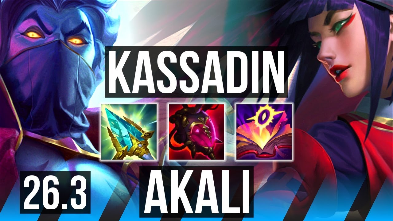 KASSADIN vs AKALI (MID) | Good KDA: 21/1/5, 47K damage | EUW Diamond | 26.3