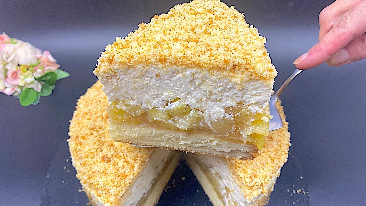 La torta di mele più buona del mondo con budino alla vaniglia 😋😋😋 Un sogno di mele diventa realtà