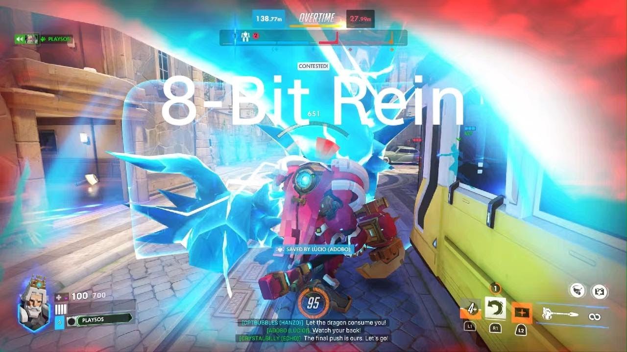 Overwatch S1 Skin Showcase 8-Bit Rein