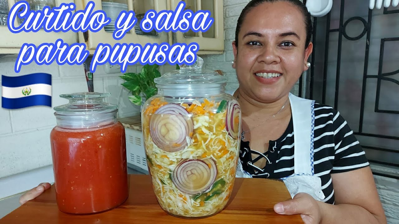 CURTIDO Y SALSA PARA PUPUSAS SALVADOREÑAS🇸🇻