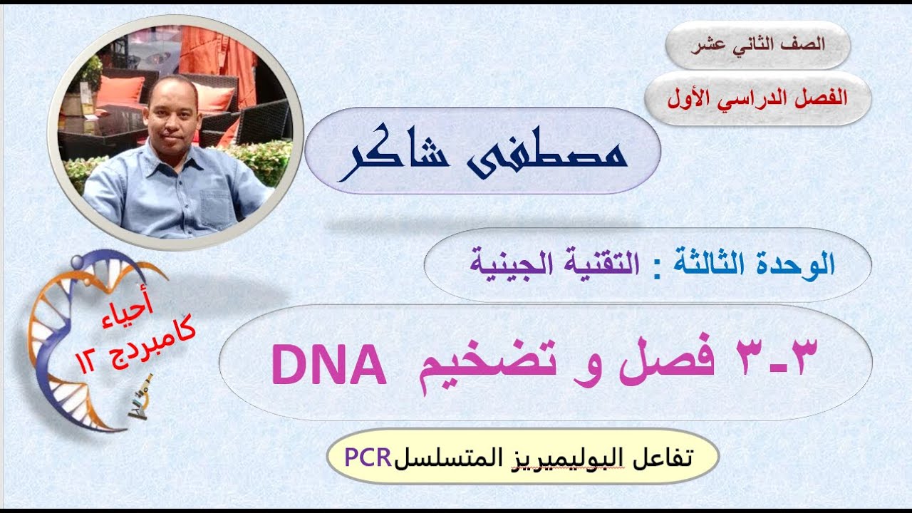 فصل و تضخيم DNA (تفاعل البوليميريز المتسلسل PCR) أحياء كامبردج 12 الفصل الدراسي الأول