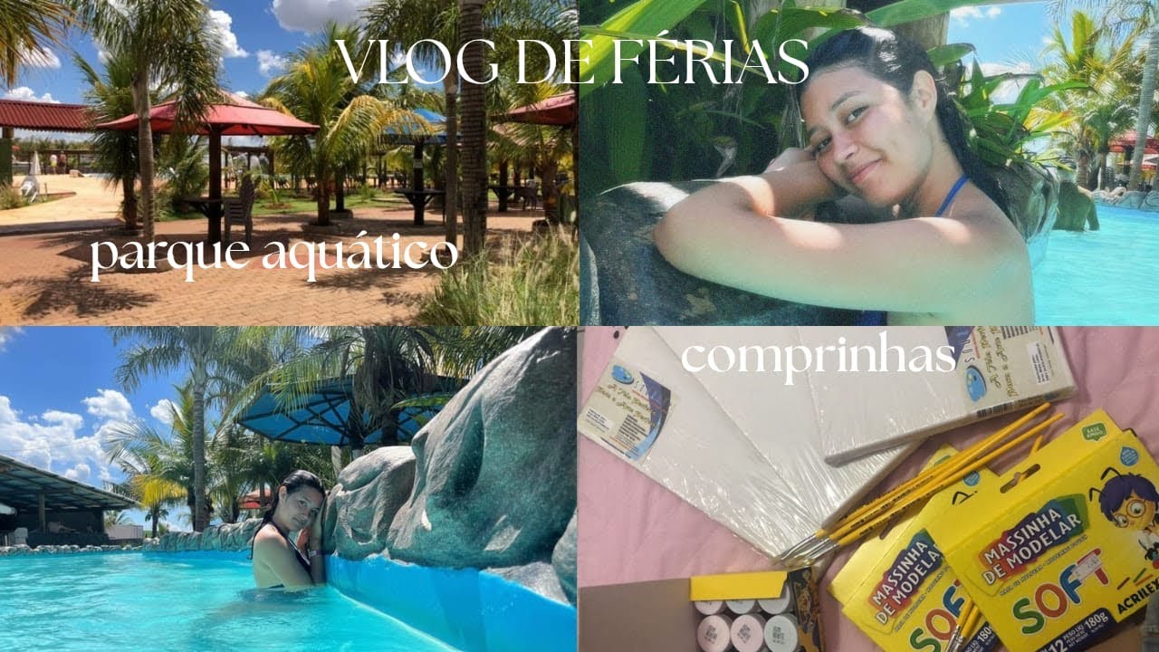 VLOG DE FÉRIAS: parque aquático + comprinhas 