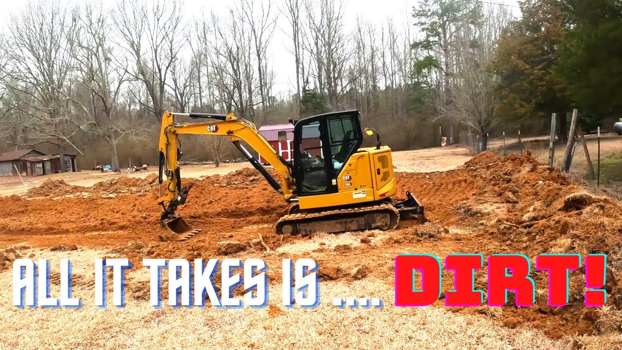 It took a lot of dirt for such a small house pad. Cat 306 and 299C