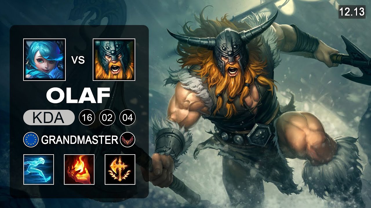 Olaf vs Gwen Top - EUW Grandmaster - Patch 12.13 Season 12