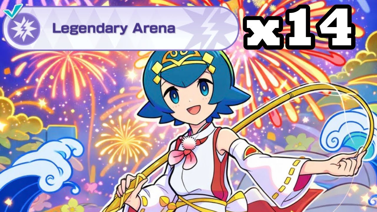 [SOLO x14] New Year's 2026 Lana & Dondozo Soloing ALL Legendary Arenas VH - Pokemon Masters EX