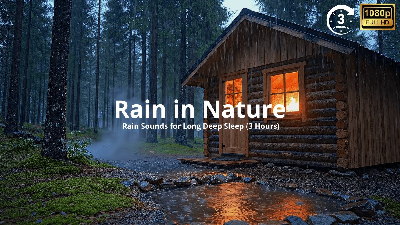 Rain Sound for Sleep | Heavy Night Rain Sounds | Sleep Instantly | Rain Sounds for Long Deep Sleep