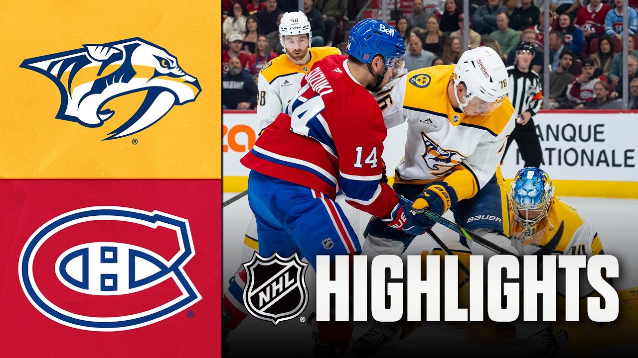 NHL Highlights | Predators vs. Canadiens | October 16, 2025