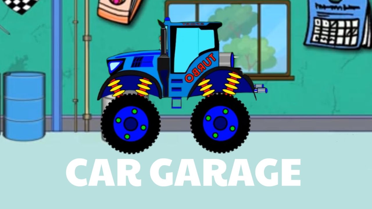 Monster truck tractor |toy Unboxing garage video