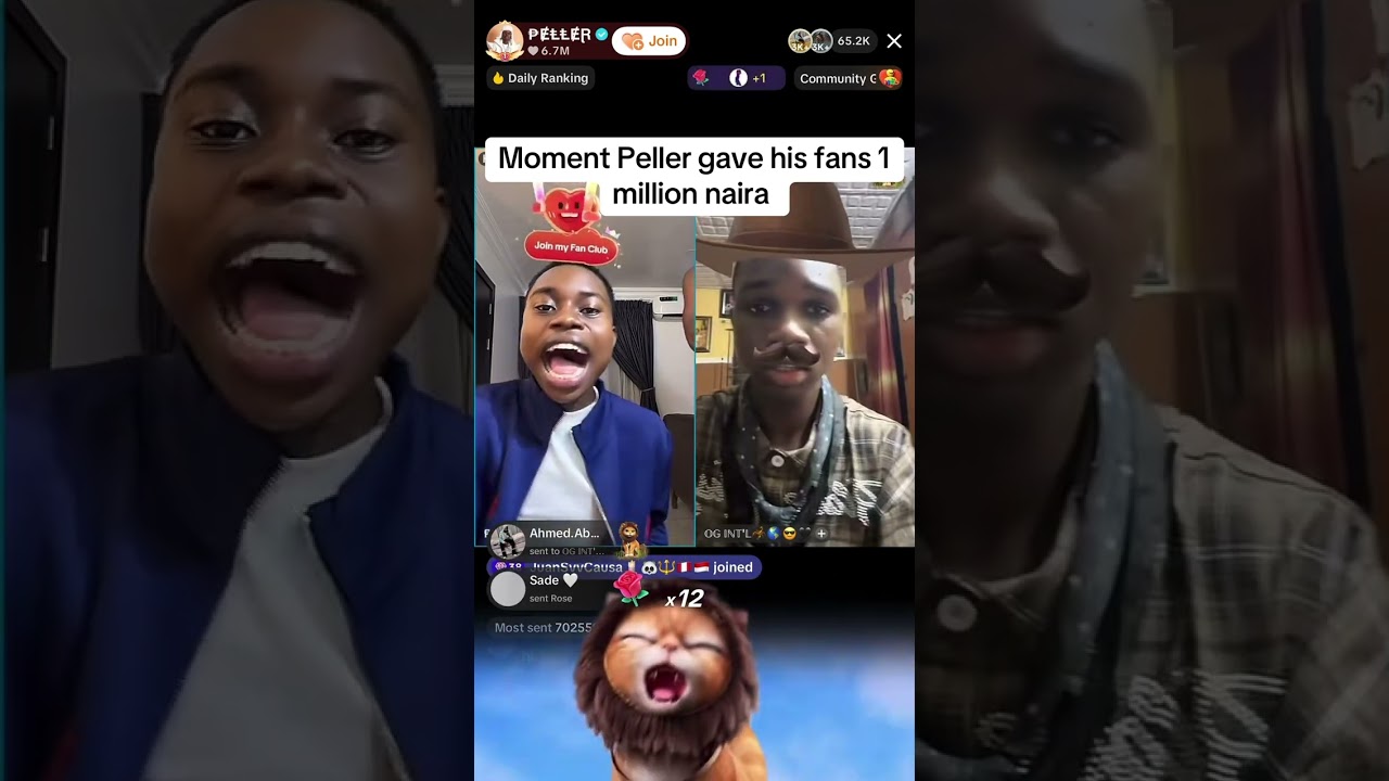 Peller gave his fans 1 million naira 