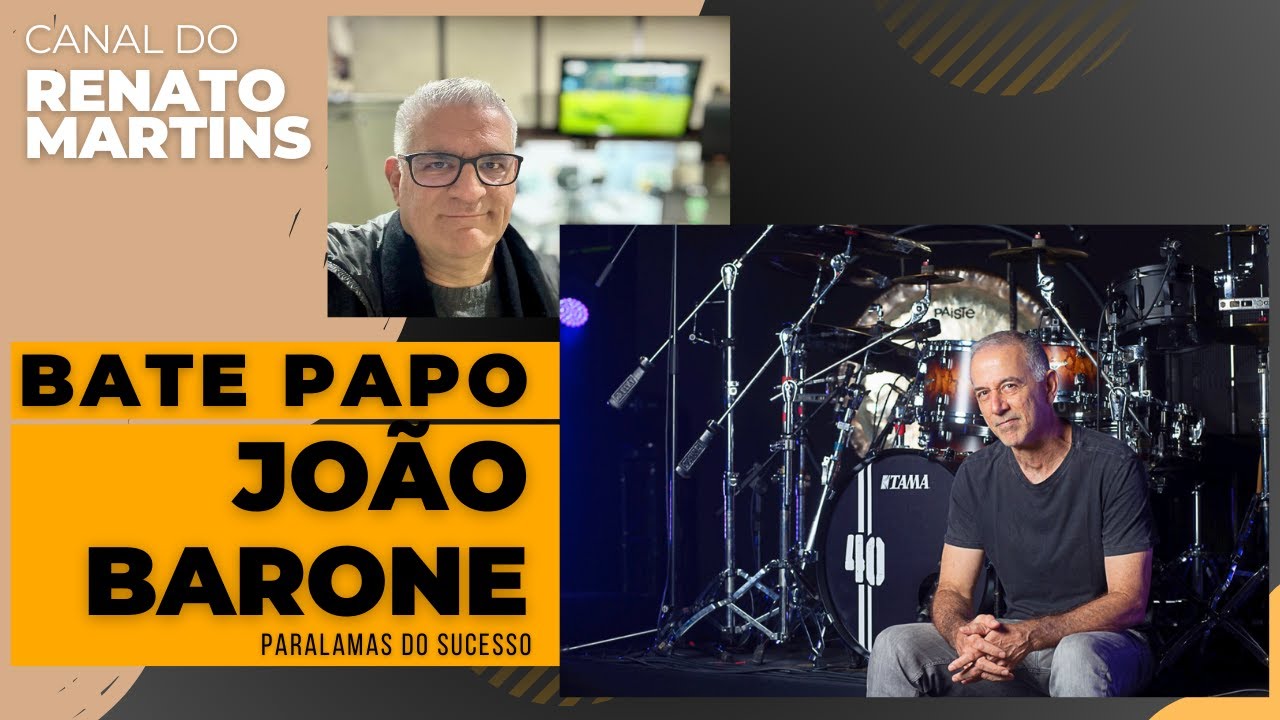 JOÃO BARONE, baterista do PARALAMAS DO SUCESSO conversa com o jornalista RENATO MARTINS #ArquivosRM