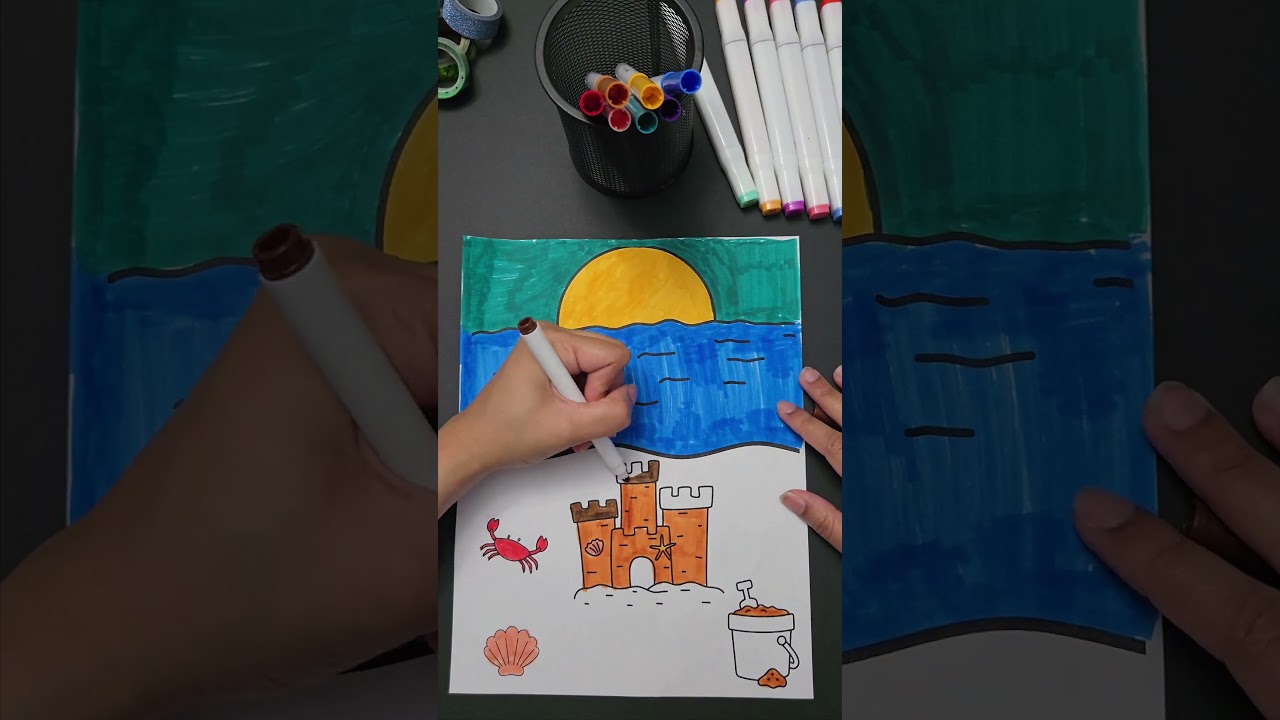 Beach Day Coloring Fun 🌞🖍️ | Coloring with Ms. Dee | @deescastle