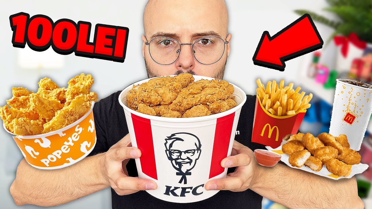 Am cumparat CEL MAI SCUMP MENIU de la KFC, McDonald's, si Popeyes!