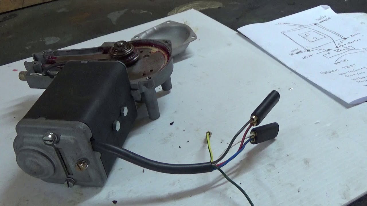 BENCH TESTING LUCAS WIPER MOTOR DR3 TWO SPEED