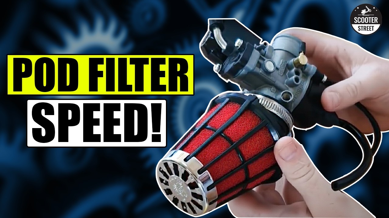 Malossi Red Pod Filter for Dellorto PHVB 22m Carb - Scooter Street